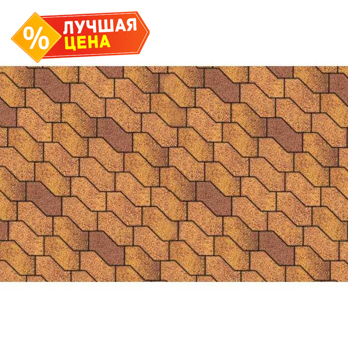 Плитка тротуарная S-Форма В.3.Ф.10 Листопад гранит Осень 172x94x100 мм