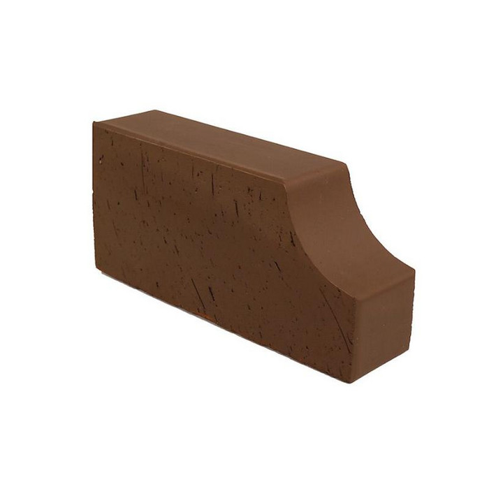 Печной кирпич фигурный полнотелый Lode Brunis F13 гладкий, 250х120х65 мм