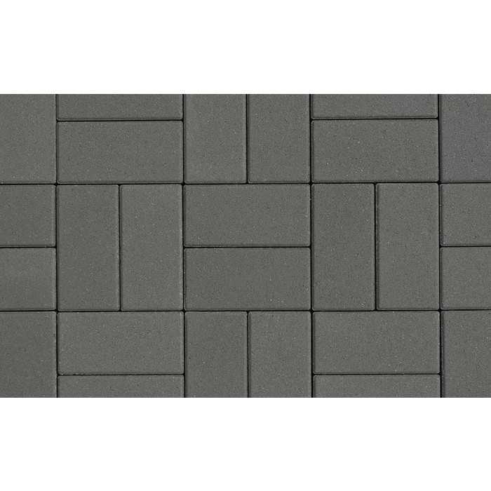 Плитка тротуарная Прямоугольник (Ла-Линия) Б.2.П.6 гладкий серый 200x100x60 мм